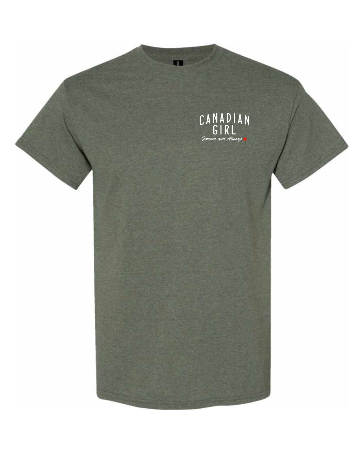 Canadian Girl Forever and Always Left Chest and Back  Men's Tee