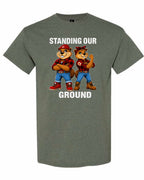 Standing Our Ground Men's Tee in Heather Military Green