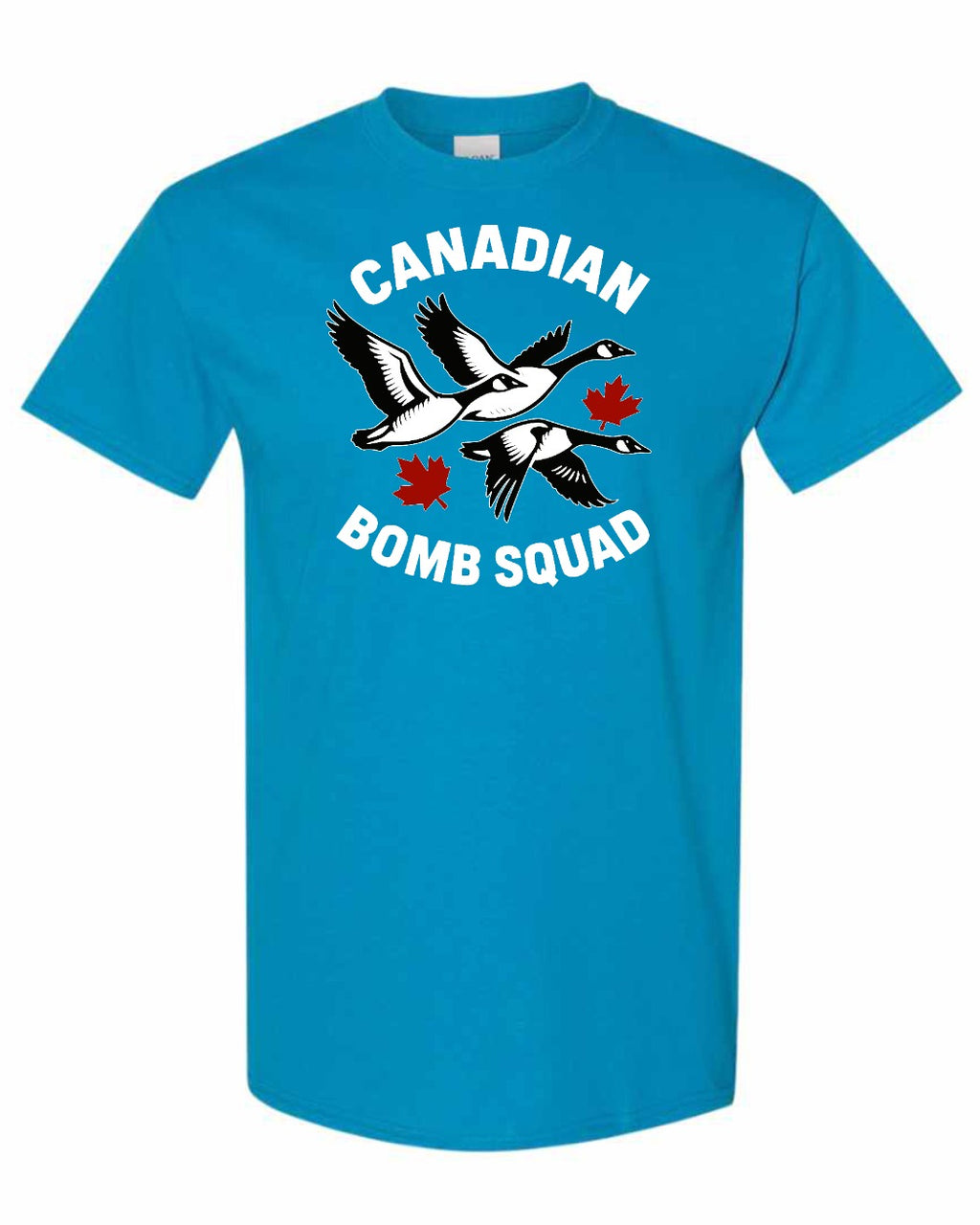 Canadian Bomb Squad Cropped Men's Tee in Sapphire
