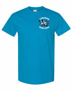 Canadian Bomb Squad Cropped Left Chest and Back Men's Tee in Sapphire