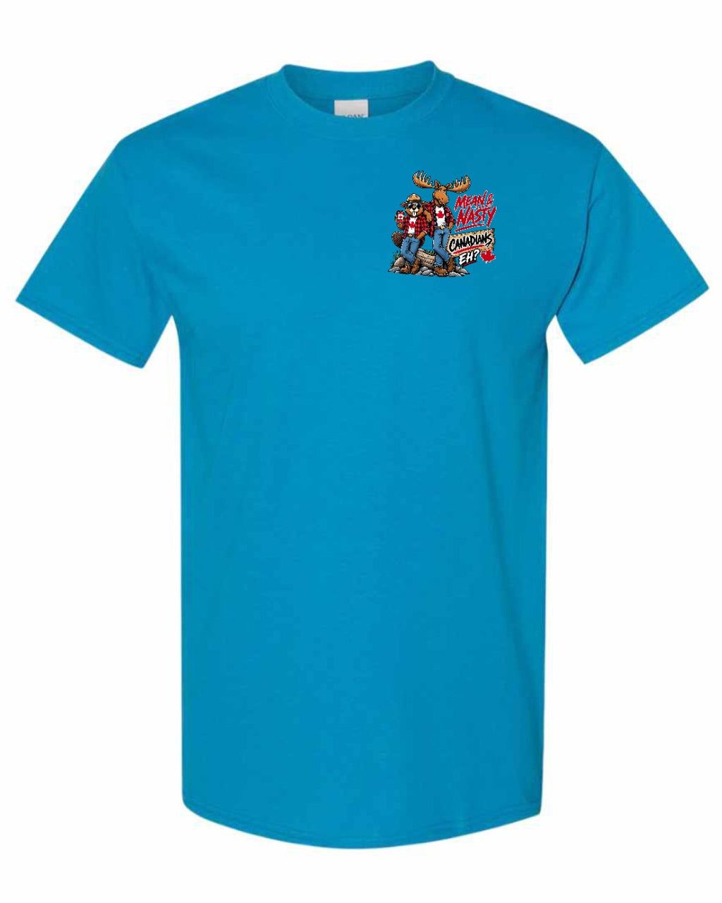 Mean and Nasty New Left Chest and Back Men's Tee in Sapphire