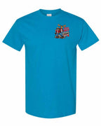 Mean and Nasty New Left Chest and Back Men's Tee in Sapphire