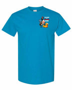 Poked the Wrong Goose Left Chest and Back Men's Tee in Sapphire