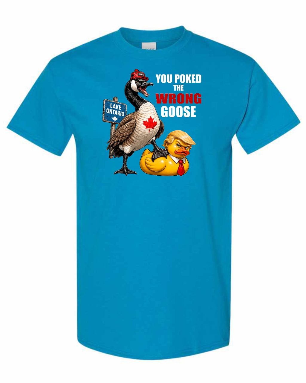 Poked the Wrong Goose Full Front Men's Tee