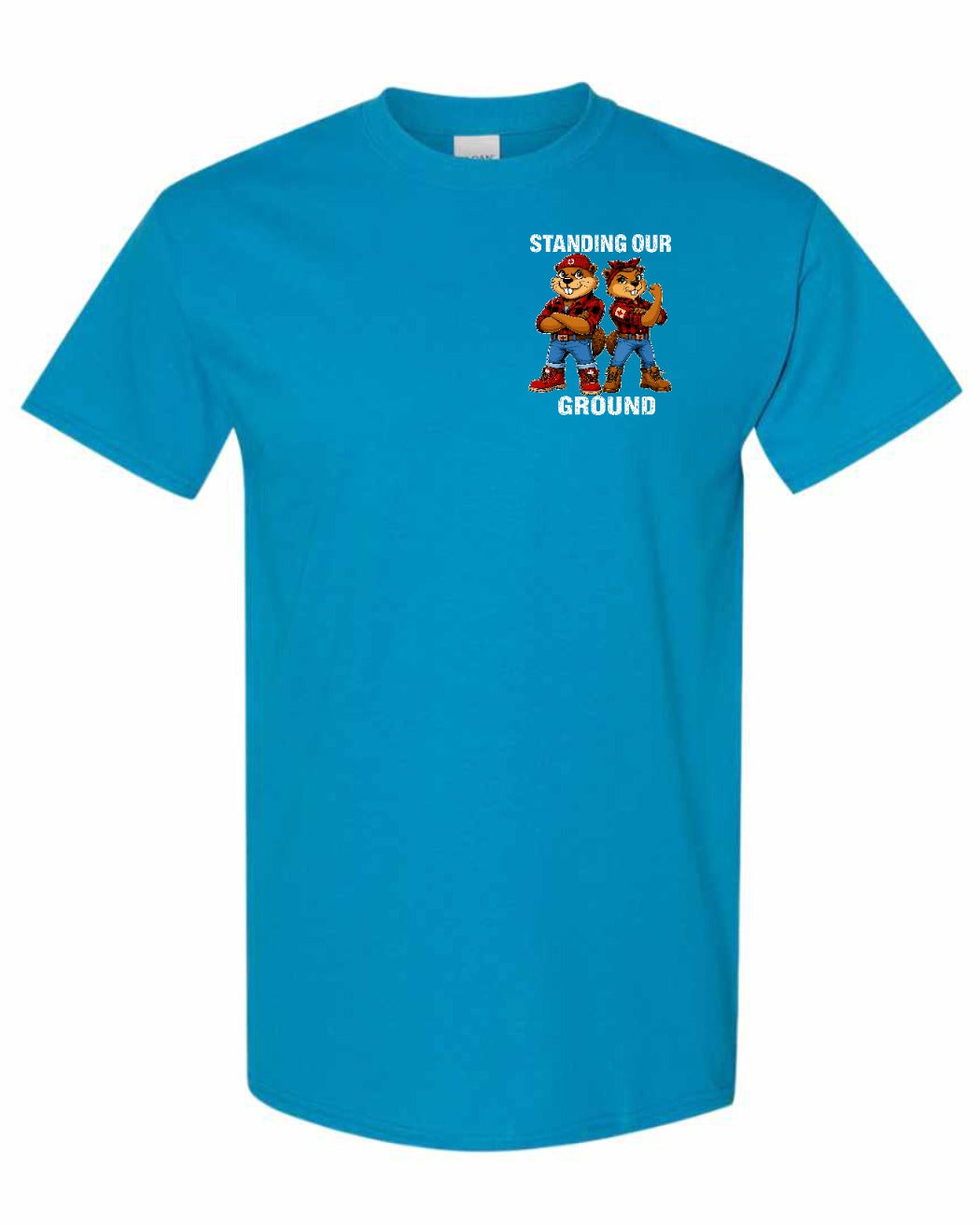 Standing Our Ground Left Chest Men's Tee in Sapphire