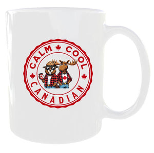 Calm Cool Canadian Beaver and Moose Mug