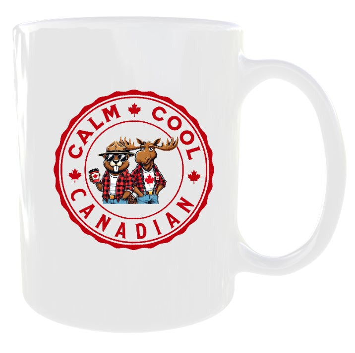 Calm Cool Canadian Beaver and Moose Mug