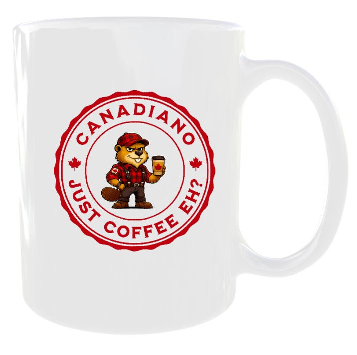 Canadiano Just Coffee Eh! Male Beaver Mug