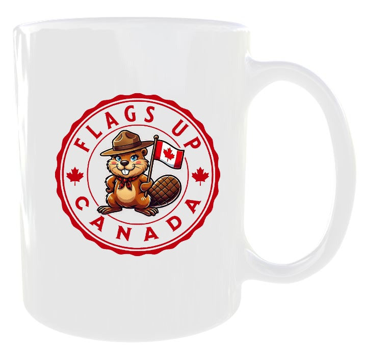 Flags Up Female Beaver Mug