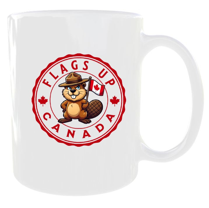 Flags Up Male Beaver Mug