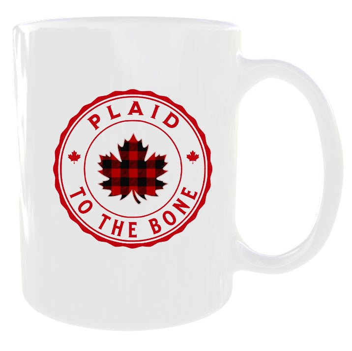 Plaid To The Bone Leaf Mug