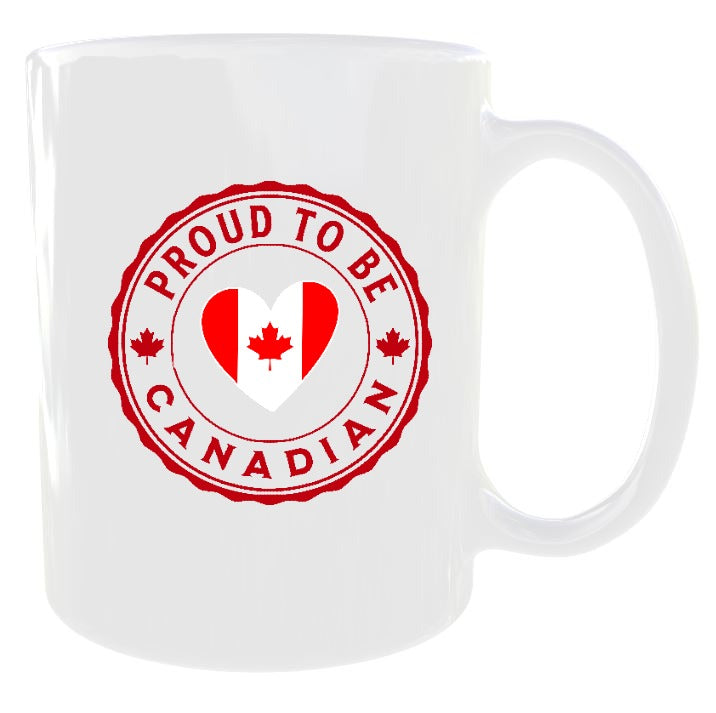 Proud To Be Canadian Heart Flag Mug