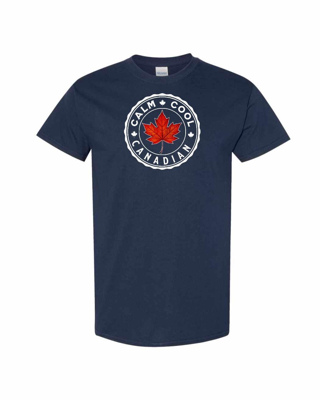 Calm Cool Canadian Leaf Full Front Men's Tee - Gildan Canada (sewn Internationally)