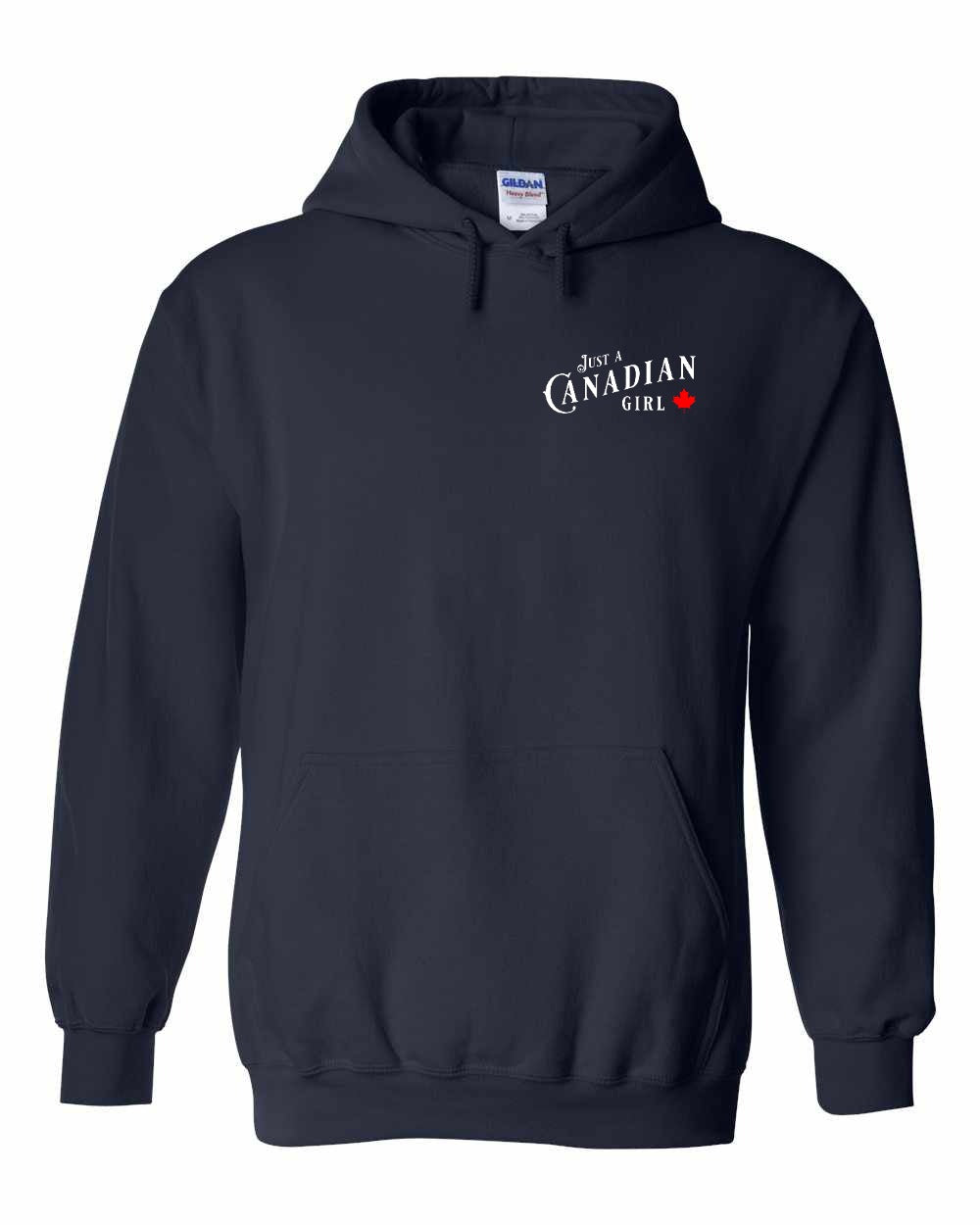 Just a canadian Girl Left Chest Pullover - Gildan Canada (sewn Internationally)