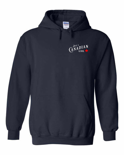 Just a canadian Girl Left Chest Pullover - Gildan Canada (sewn Internationally)
