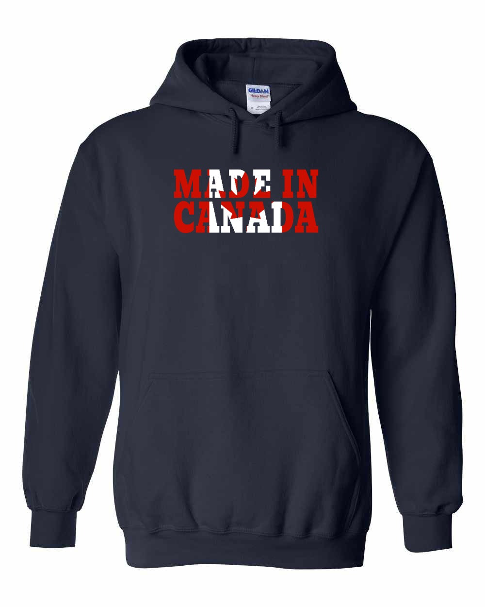 Made in Canada Flag Background Full Pullover - Gildan Canada (sewn Internationally)