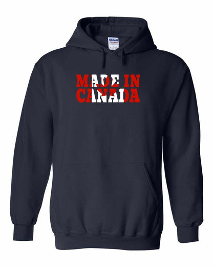 Made in Canada Flag Background Full Pullover - Gildan Canada (sewn Internationally)
