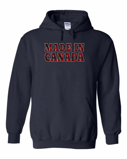 Made in Canada Plaid Background Full Pullover - Gildan Canada (sewn Internationally)