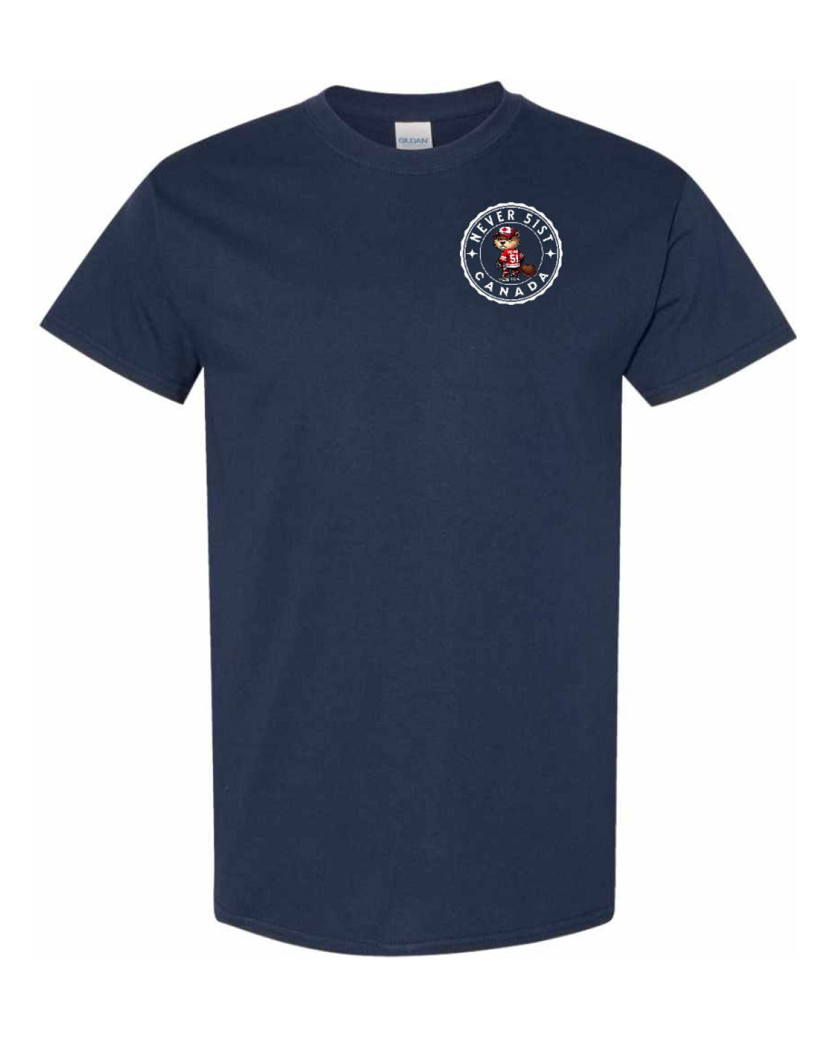 Never 51st Beaver Left Chest Men's Tee