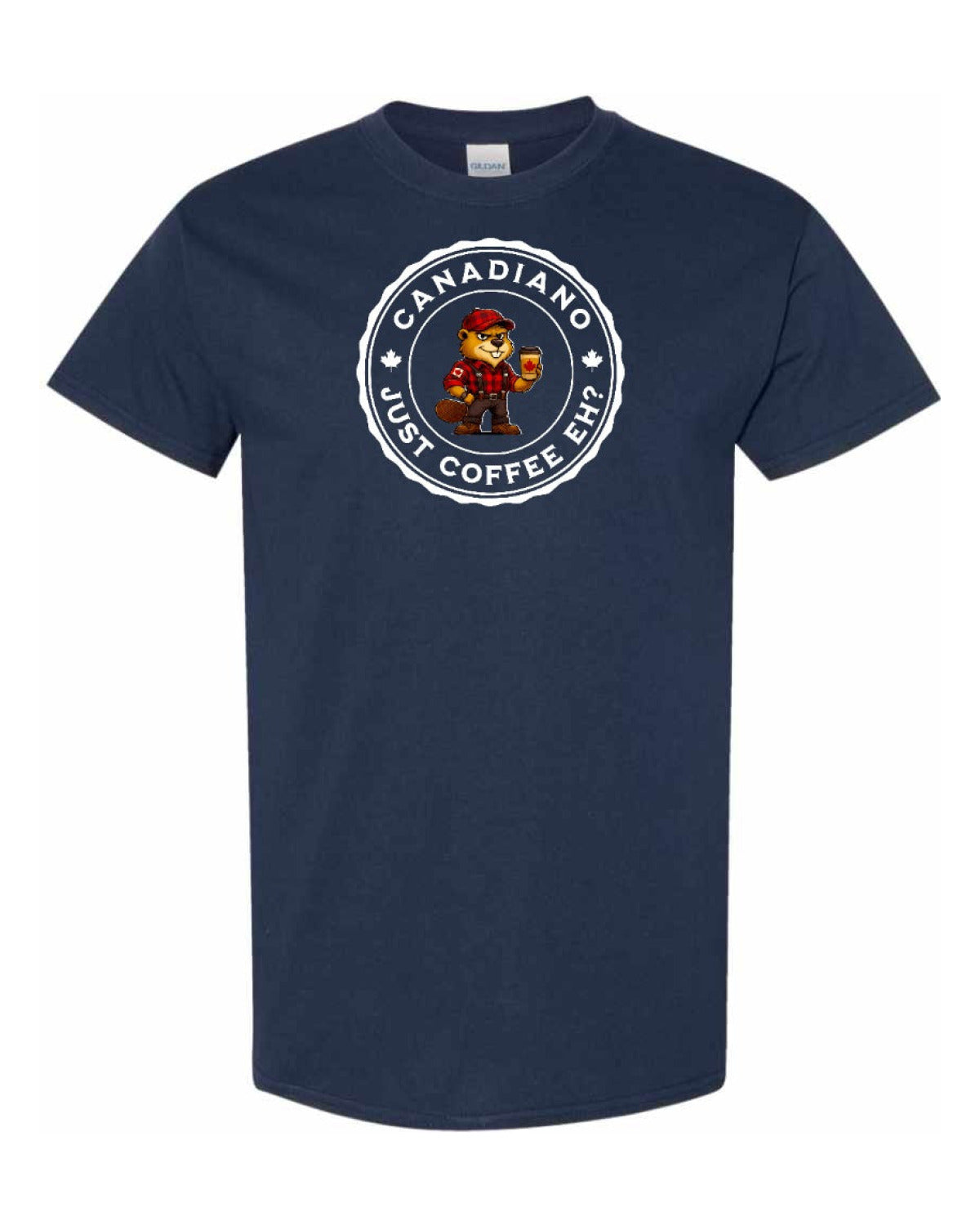 Canadiano Just Coffee Eh Male Beaver  Men's Tee