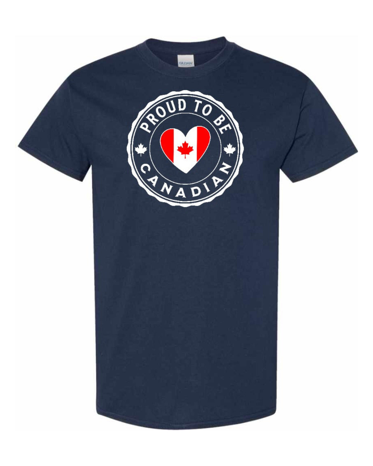 Proud to be Canadian heart flag Full Men's Tee