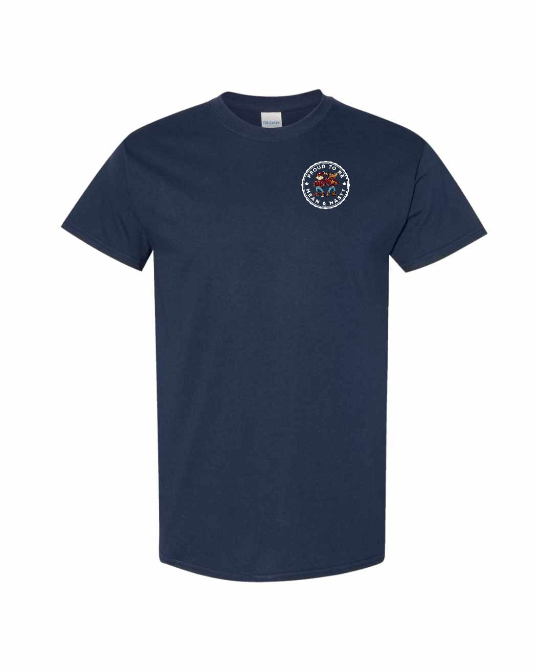 Proud to be Mean and Nasty Beaver and Moose Left Chest Men's Tee