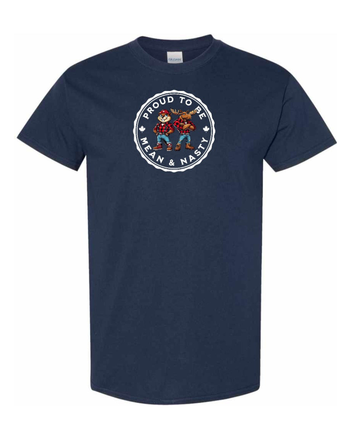 Proud to be Mean & Nasty Moose & Beaver Men's Tee