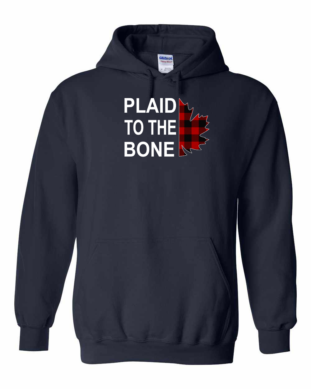Plaid to the Bone Stacked Leaf Full Pullover