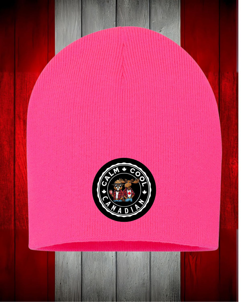 Calm Cool Canadian Moose & Beaver Toque