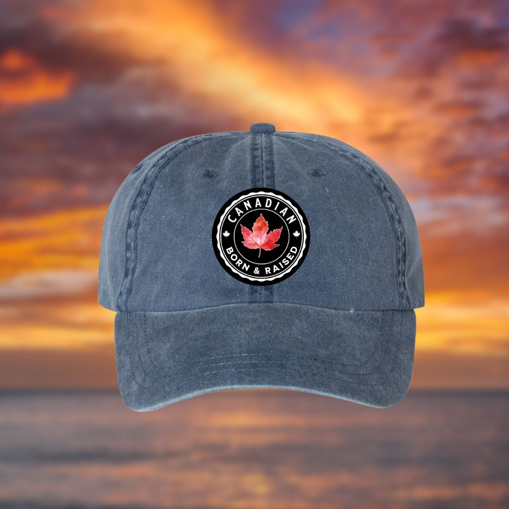 Canadian Born & Raised Leaf design Hat