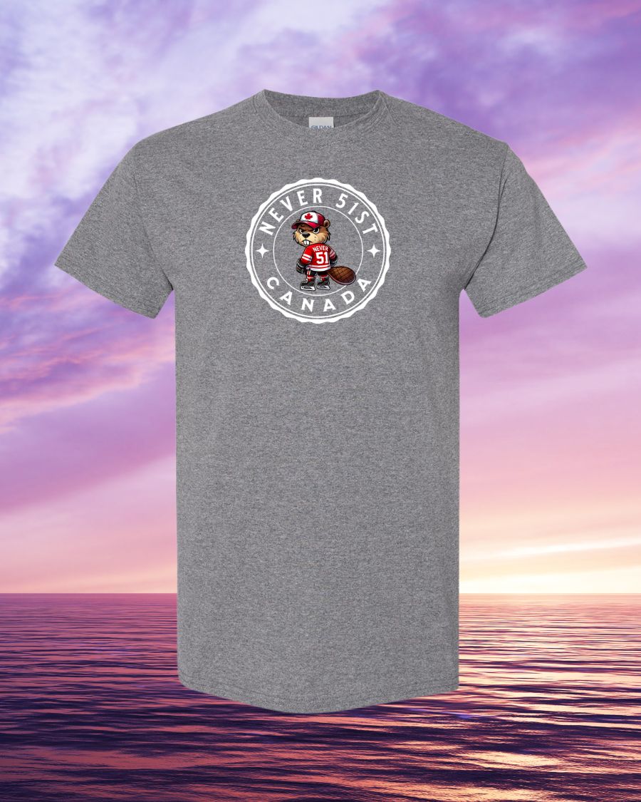 Never 51st Hockey Beaver Men's Tee - Gildan Canada (sewn Internationally)