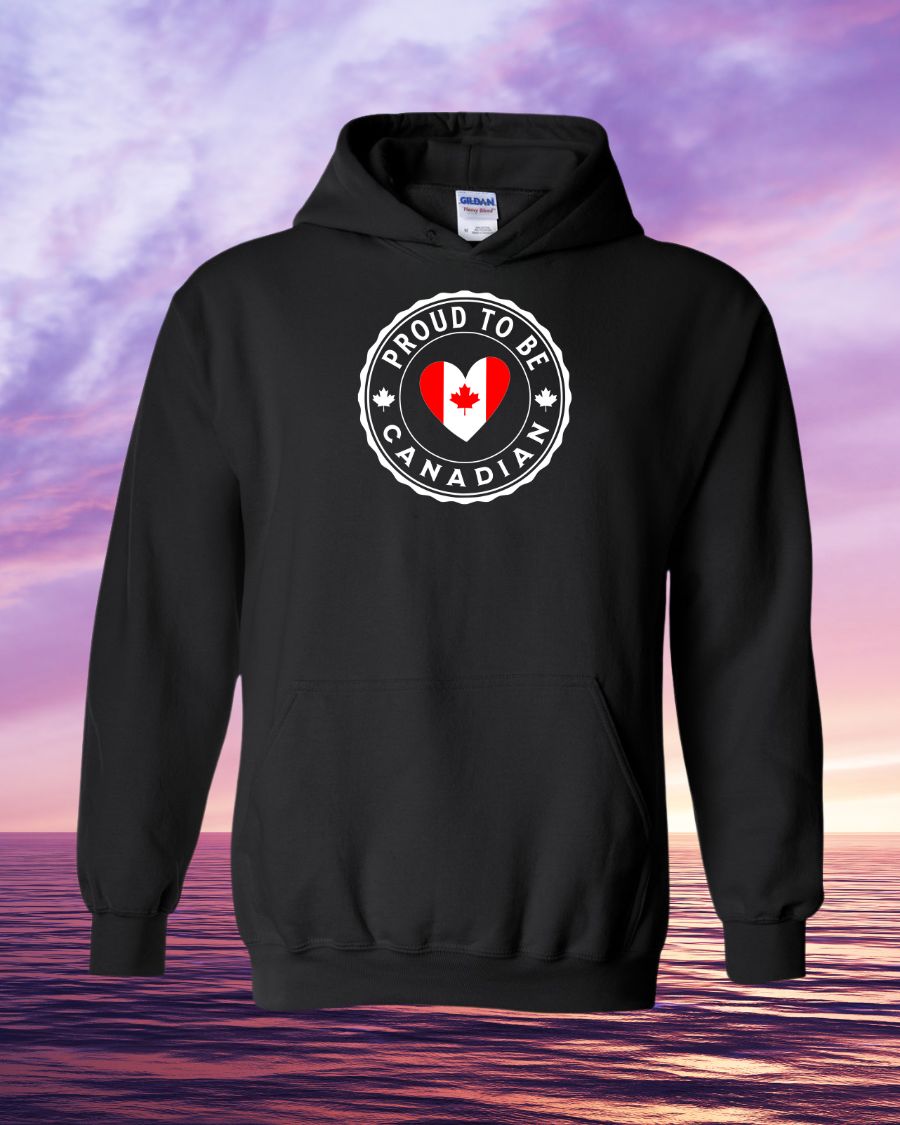 Proud to be Canadian heart flag  hoodies