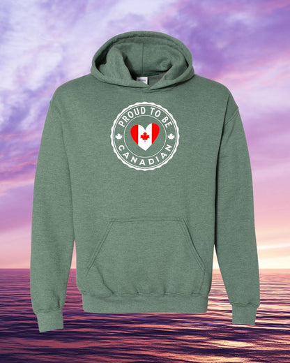 Proud to be Canadian heart flag  hoodies