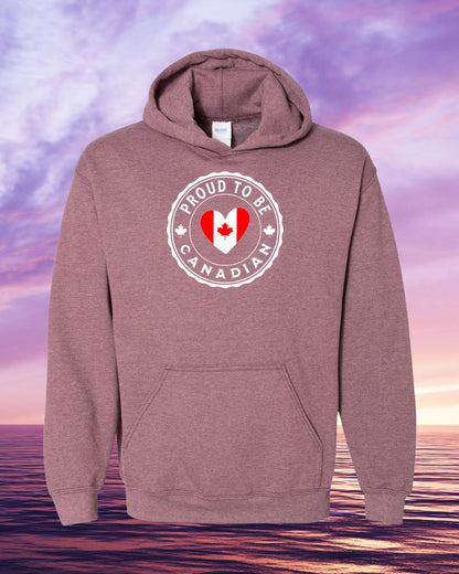 Proud to be Canadian heart flag  hoodies