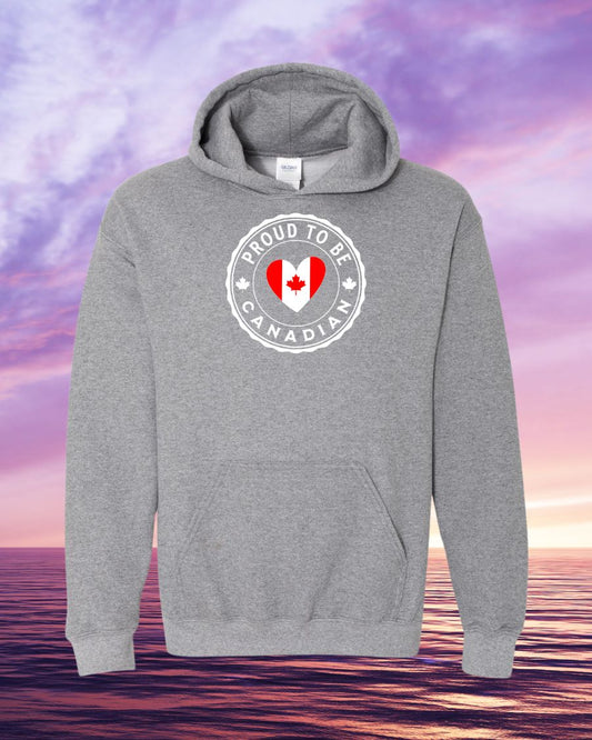 Proud to be Canadian heart flag  hoodies
