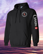 Never 51st  Beaver Left Chest and Sleeve Pullover Hoodie - Unisex