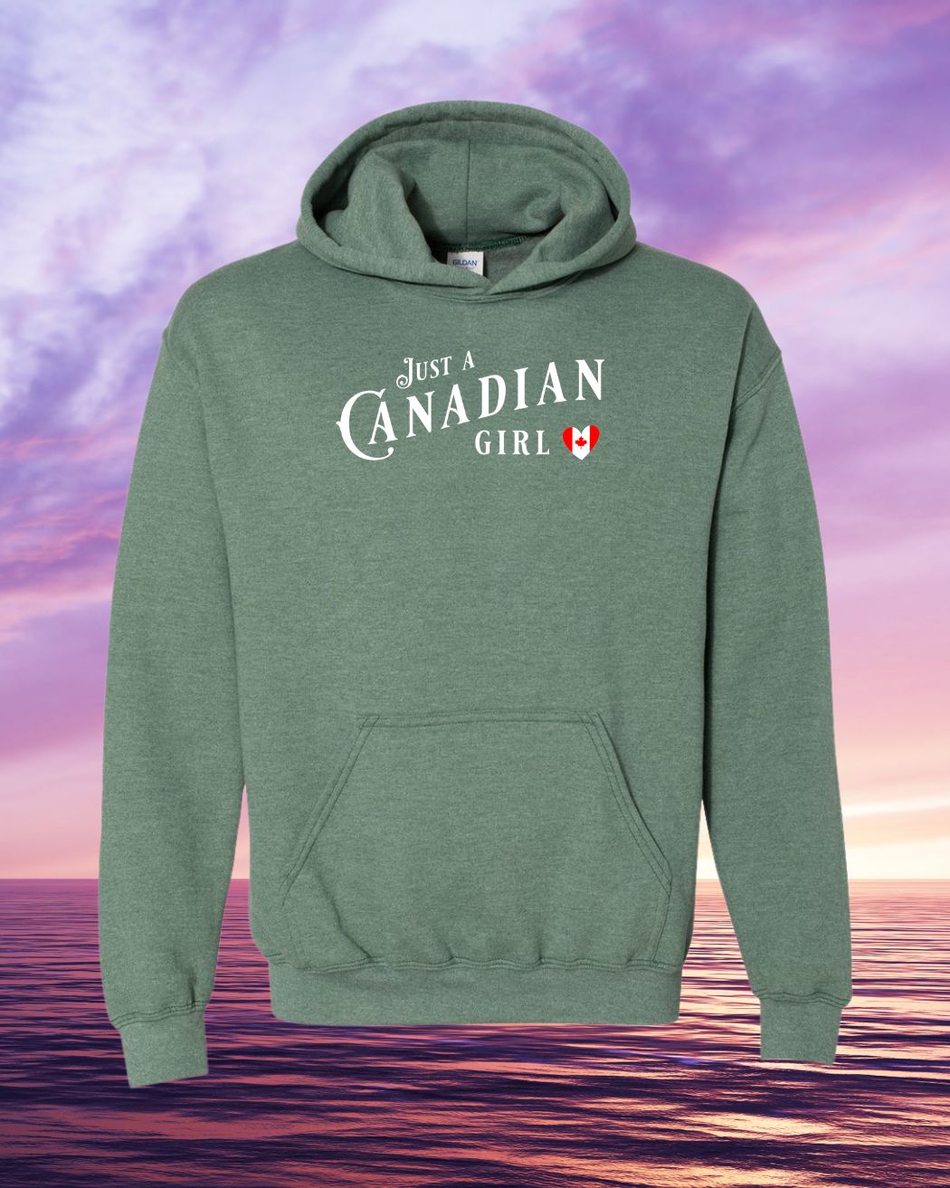 Just a Canadian Girl Heart Hoodie