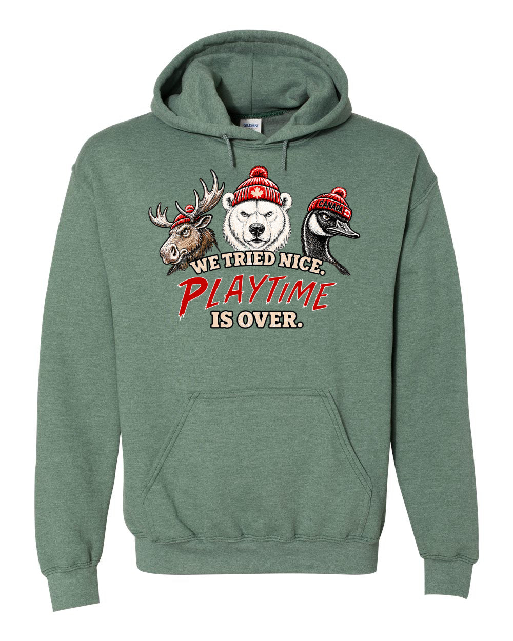 Playtime is Over Full Front Pullover Hoodie