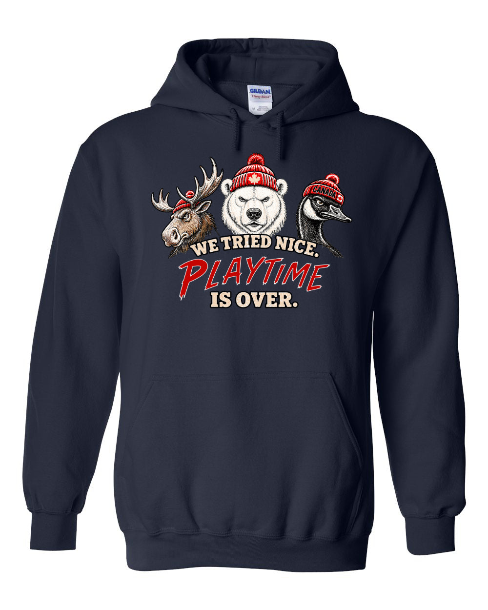 Playtime is Over Full Front Pullover Hoodie