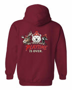 We Tried Nice New Left Chest and Back Pullover Hoodie in Cardinal Red - back