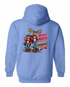 Mean and Nasty New Left Chest and Back Pullover Hoodie in Carolina Blue - back