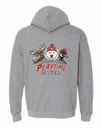 We Tried Nice New Left Chest and Back Pullover Hoodie in Graphite Heather - back