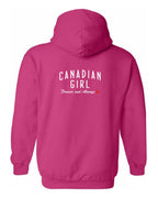 Canadian Girl Forever and Always Left Chest and Back  Pullover Hoodie - Unisex