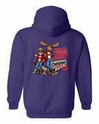 Mean and Nasty New Left Chest and Back Pullover Hoodie in Purple - back