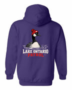 Lake Patrol Left Chest and Back Pullover Hoodie in Purple - back