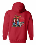 Mean and Nasty New Left Chest and Back Pullover Hoodie in Red - back