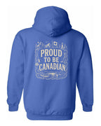 Proud To Be Canadian Folk Left Chest and Back  Pullover Hoodie - Unisex