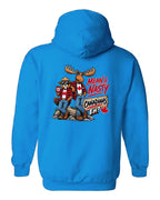 Mean and Nasty New Left Chest and Back Pullover Hoodie in Sapphire - back
