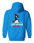 Lake Patrol Left Chest and Back Pullover Hoodie in Sapphire - back