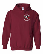 Canadian Bomb Squad Cropped Left Chest and Back Pullover Hoodie in Cardinal Red